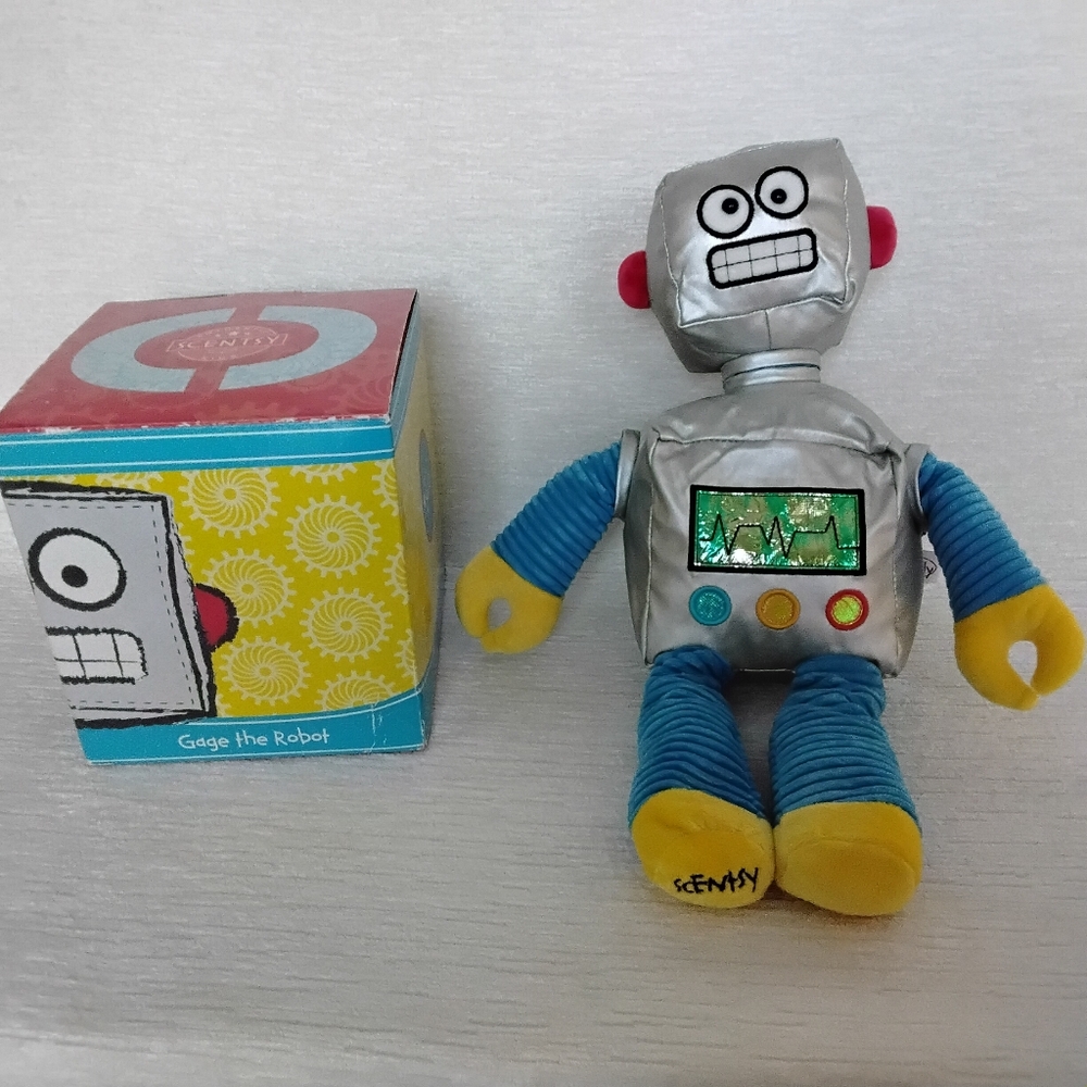 Scentsy Gage The Robot, 15" Stuffed Robot With A Pouch for Scent Pack